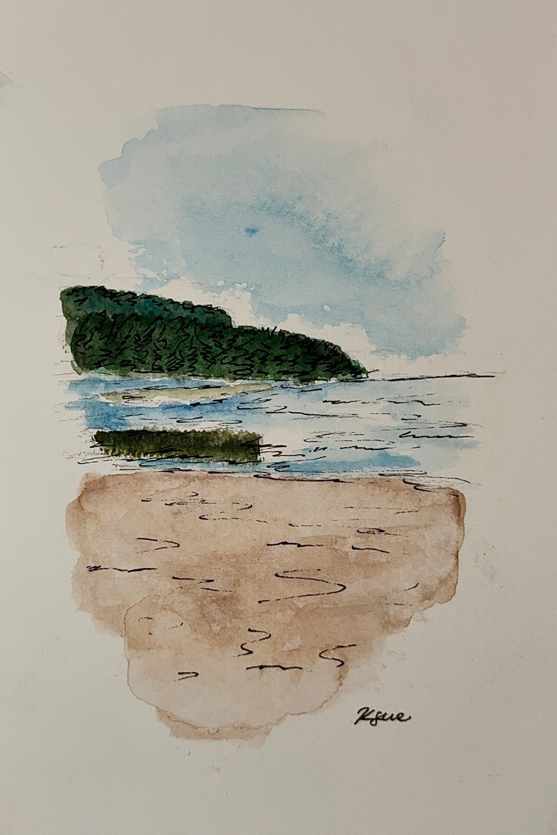 Seaside Beach Postcard